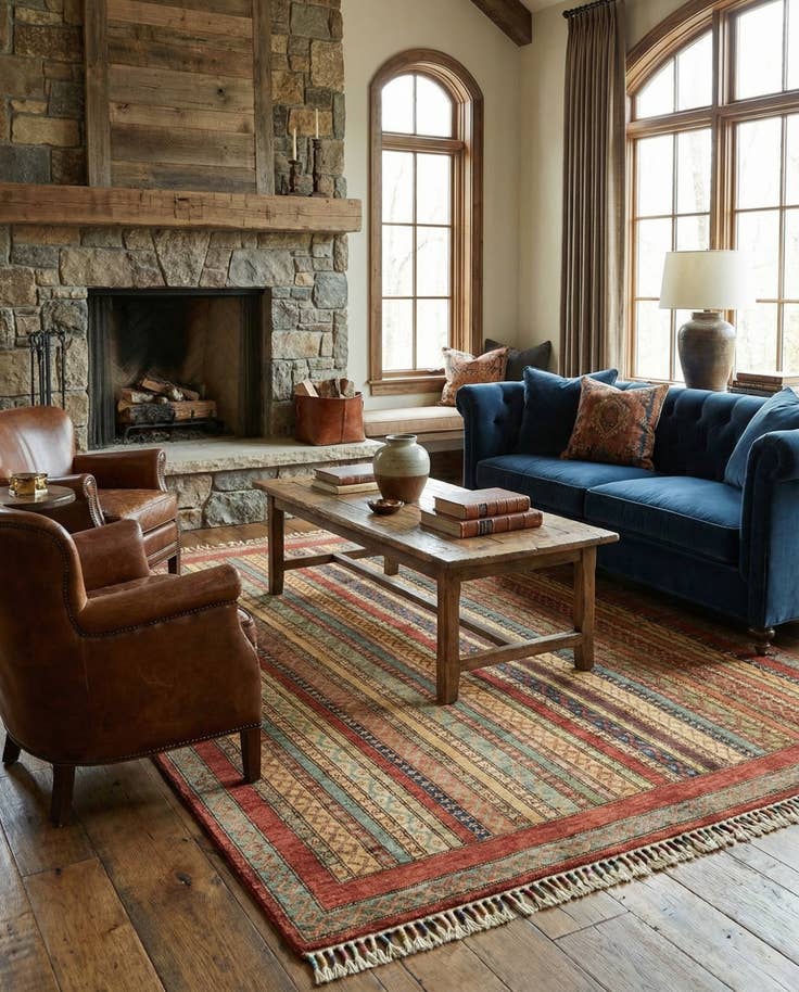 Detail image of 4' 10 x 6' 5 Hand Knotted Ariana Ziegler Rug