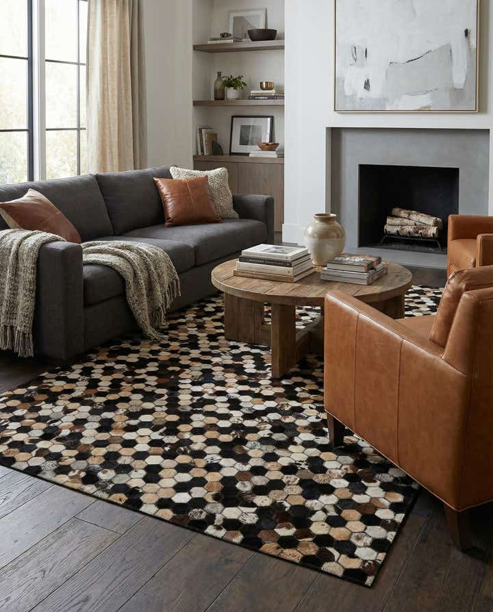 5' x 8' Cowhide - Patchwork Rug