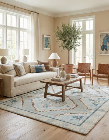 7' 4 x 10' 2 Hand Knotted Moroccan Wool Rug