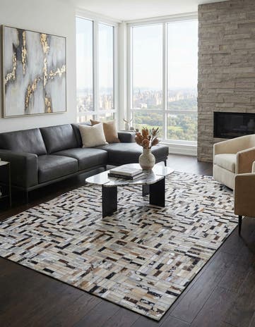 5' 1 x 7' 11 Cowhide - Patchwork Rug