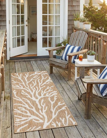 2' x 4' Easy-Clean Coastal Indoor / Outdoor Runner Rug