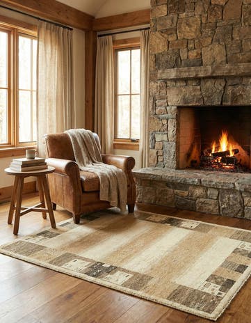 3' 10 x 6' Hand Knotted Kashkuli Gabbeh Wool Rug