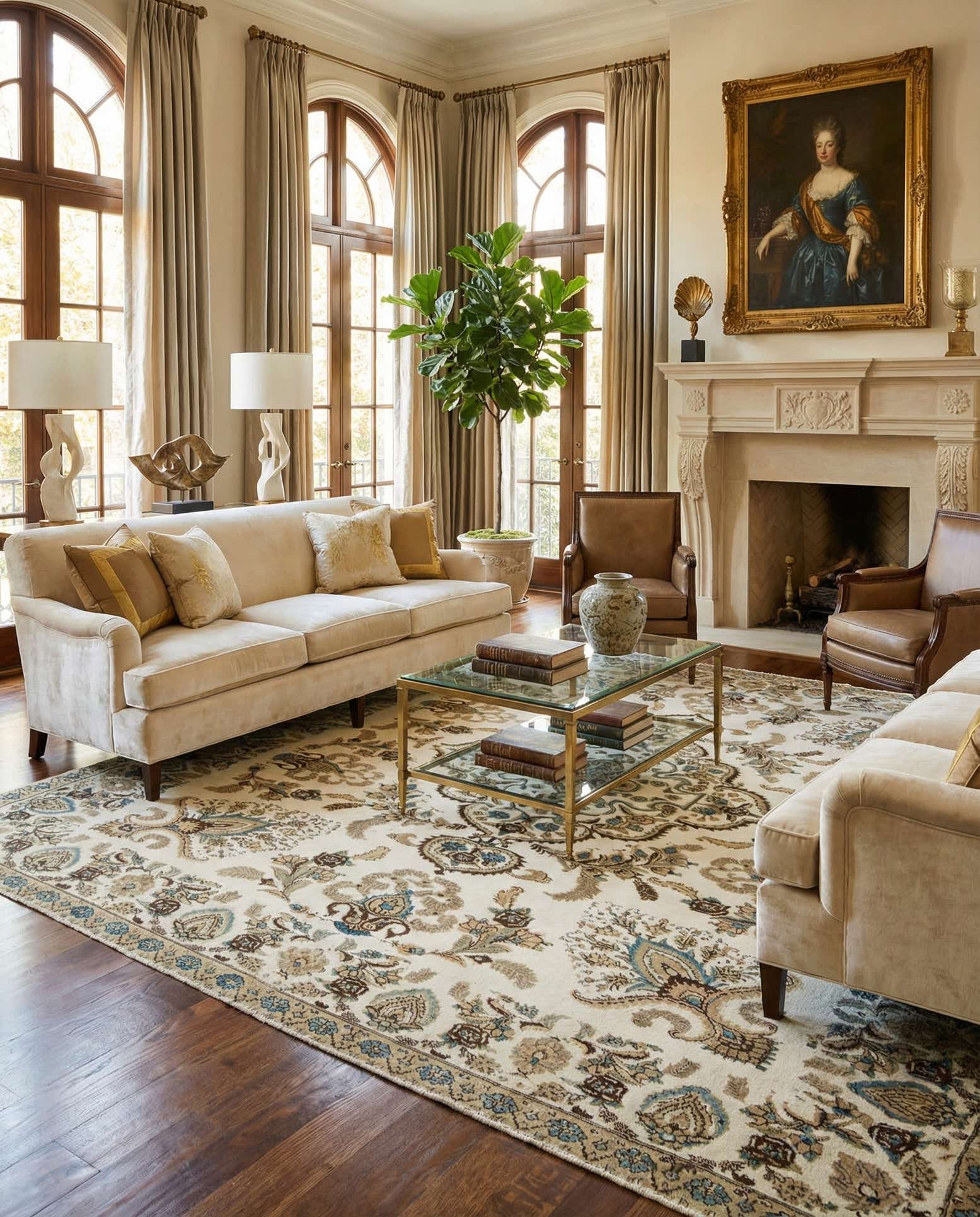 9' 11 x 12' 8 Hand Knotted Vintage Royal Persian Wool Rug