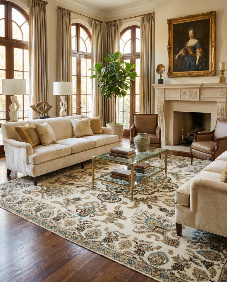 Detail image of 9' 11 x 12' 8 Hand Knotted Vintage Royal Persian Wool Rug