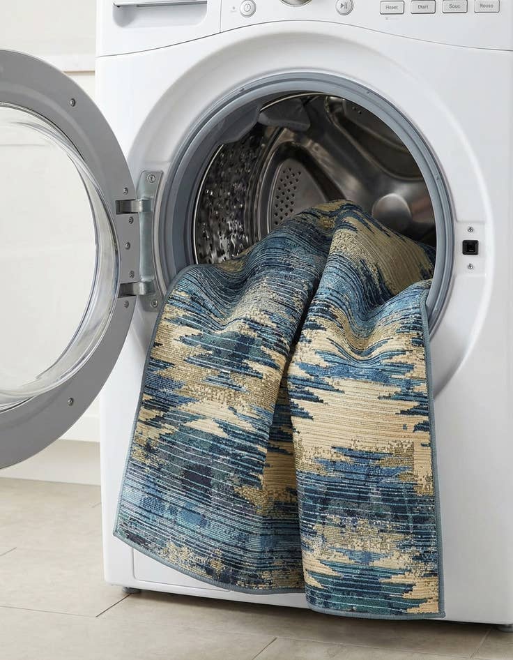 Detail image of  2' x 6'  Washable Modern Indoor / Outdoor Runner Rug