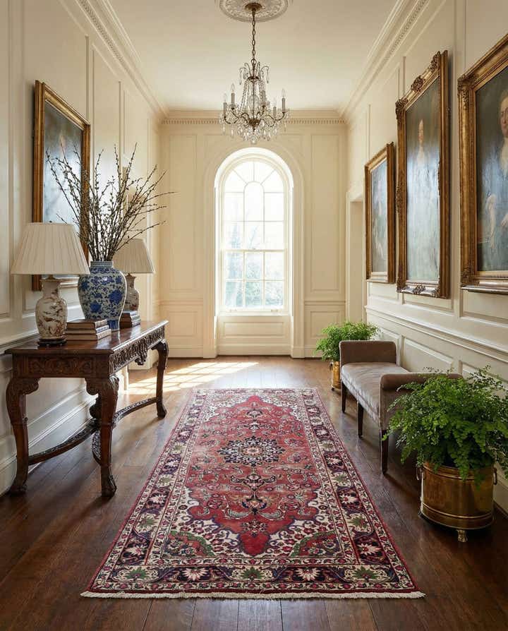 5' 7 x 10' 3 Hand Knotted Bakhtiar Persian Wool Runner Rug