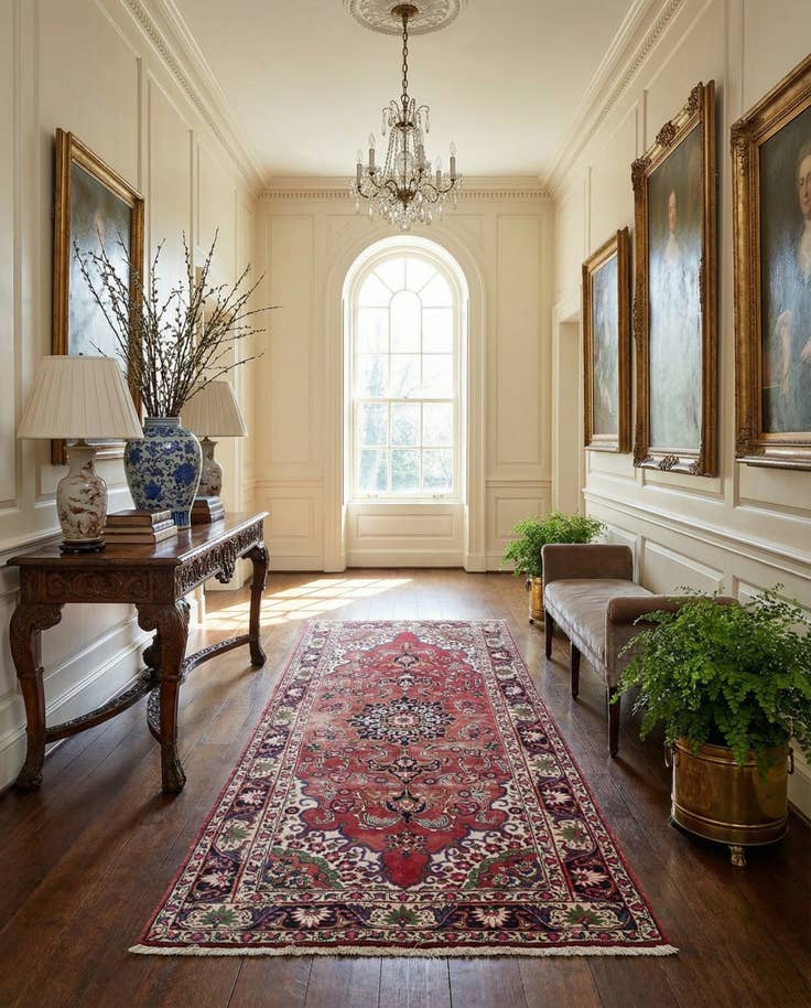 Detail image of 5' 7 x 10' 3 Hand Knotted Bakhtiar Persian Wool Runner Rug