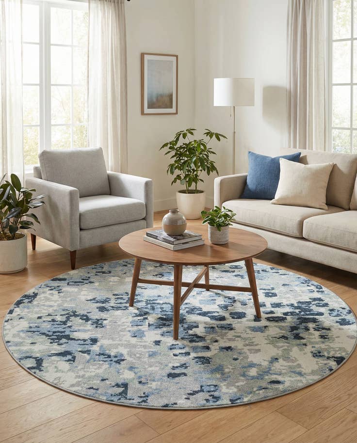 Detail image of 5' 3 x 5' 3 Kamala Washable Round Rug