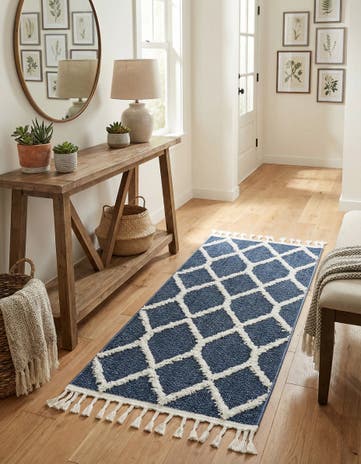 Blue Boho Runner Rug