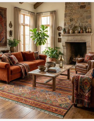 5' 7 x 8' 3 Torkman Wool Rug