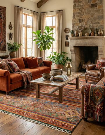 5' 7 x 8' 3 Torkman Wool Rug