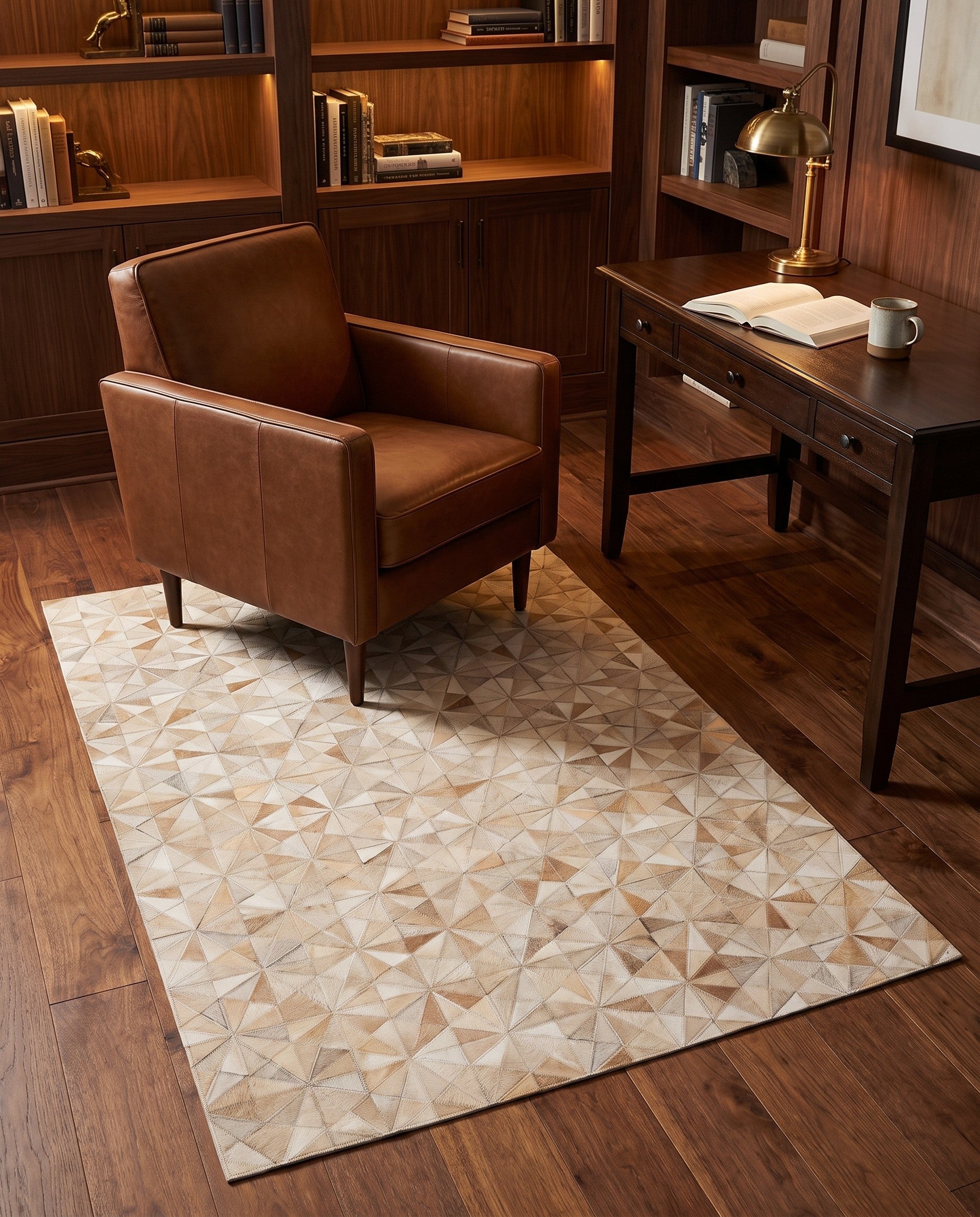 3' 11 x 6' Cowhide Stocks Rug