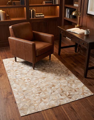3' 11 x 6' Cowhide Stocks Rug