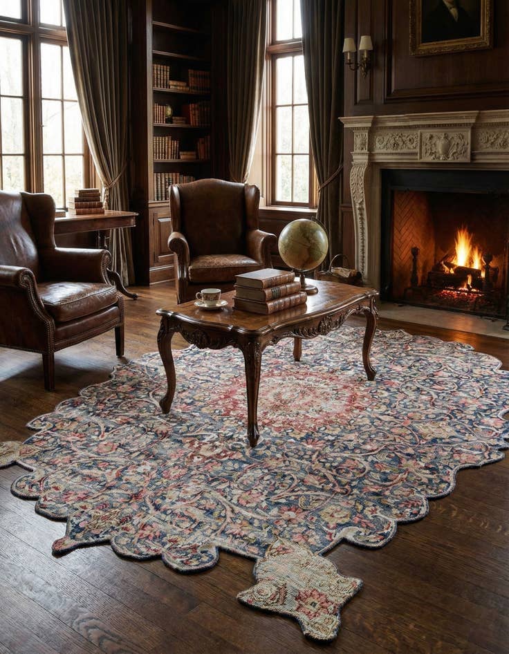 Detail image of  6' 3 x 8' 7  Hand Knotted Ultra Vintage Persian Wool Rug