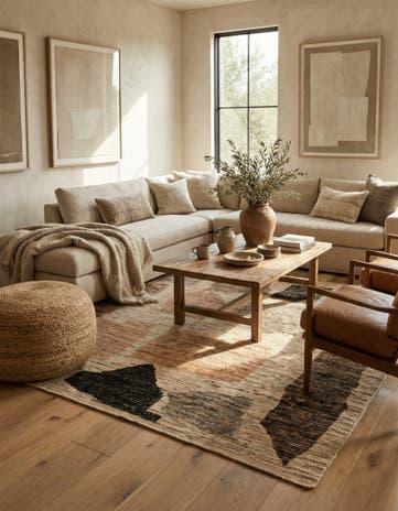 7' 11 x 10' 6 Hand Knotted Moroccan Wool Rug