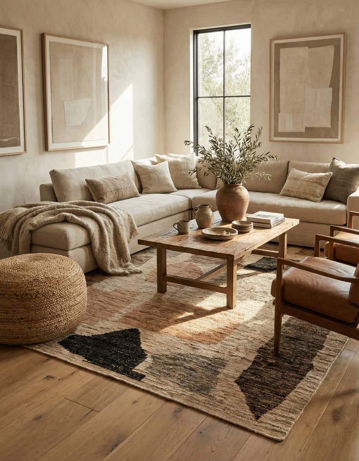 Detail image of 7' 11 x 10' 6  Hand Knotted Moroccan Wool Rug