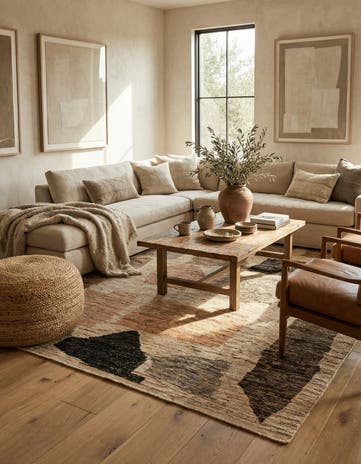 7' 11 x 10' 6 Hand Knotted Moroccan Wool Rug