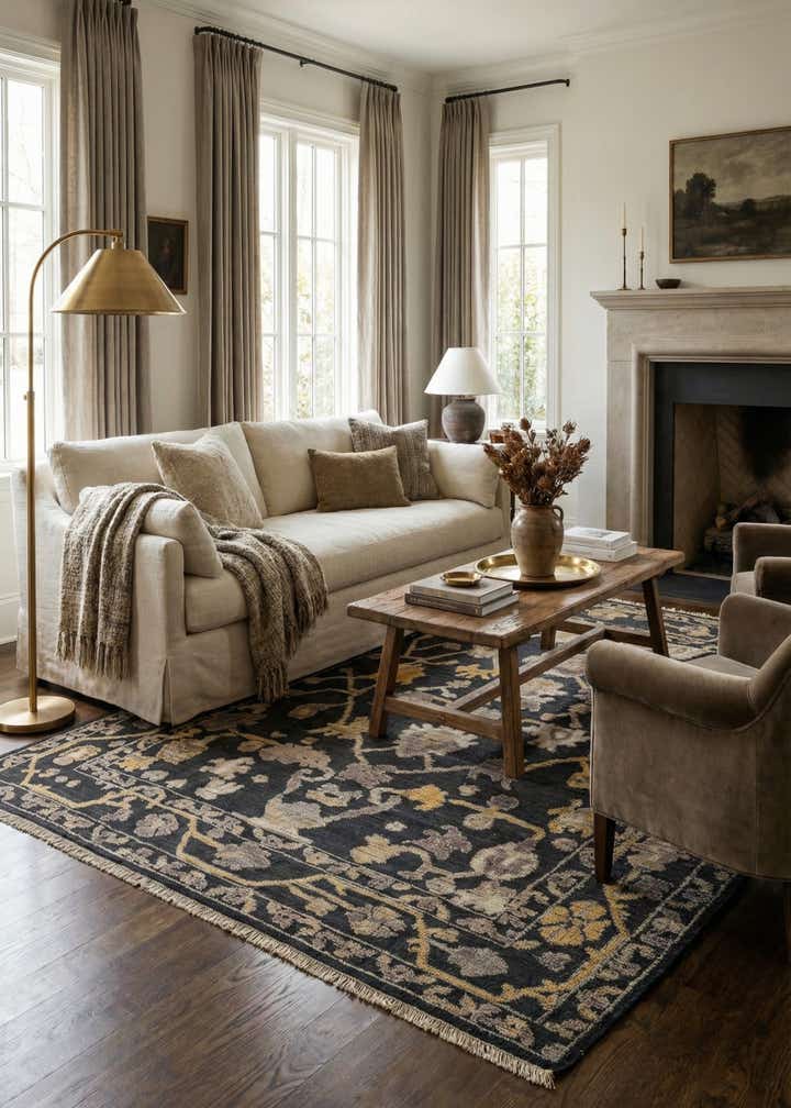 8' 2 x 10' 2 Hand Knotted Oushak Wool Rug