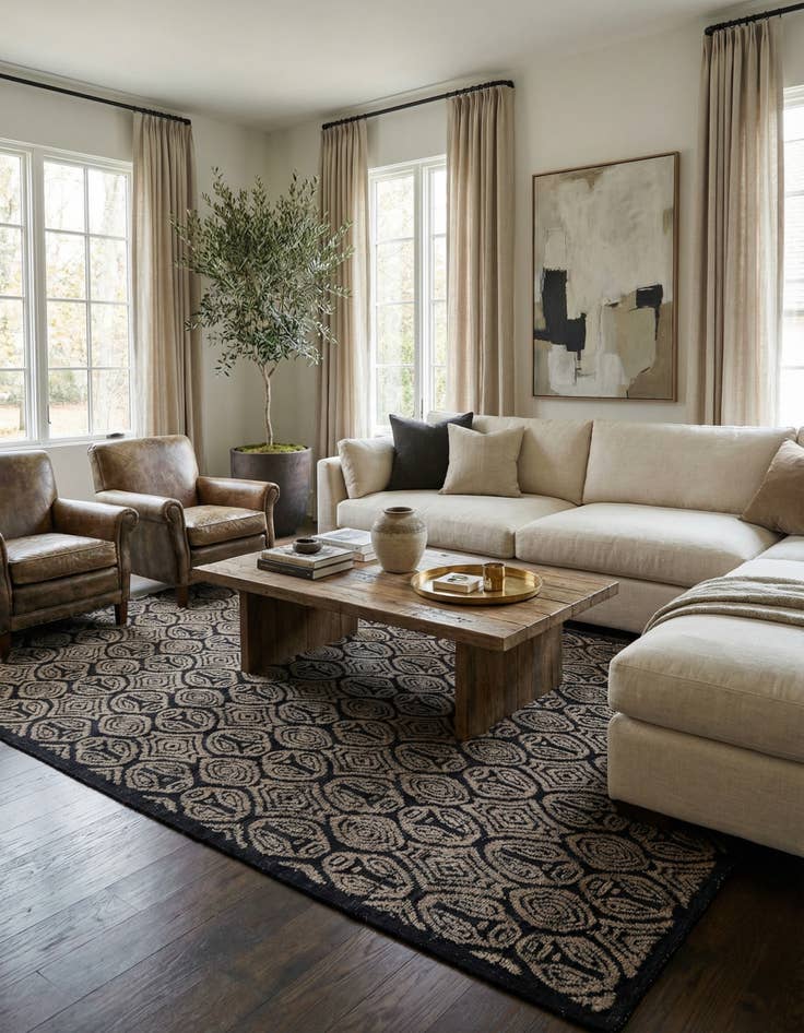 Detail image of 9' x 12' 2  Hand Knotted Darya Wool Rug