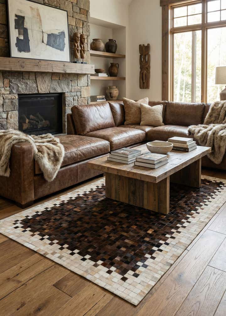 5' 1 x 8' 1 Cowhide Stocks Rug