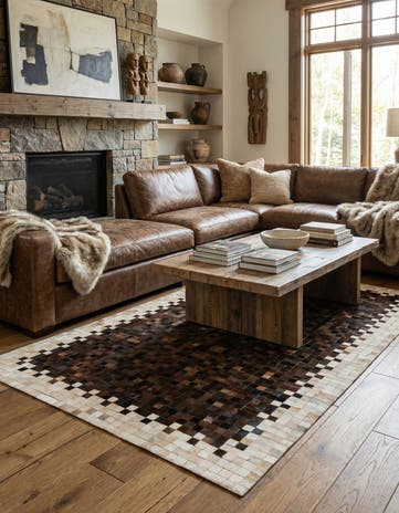 5' 1 x 8' 1 Cowhide Stocks Rug