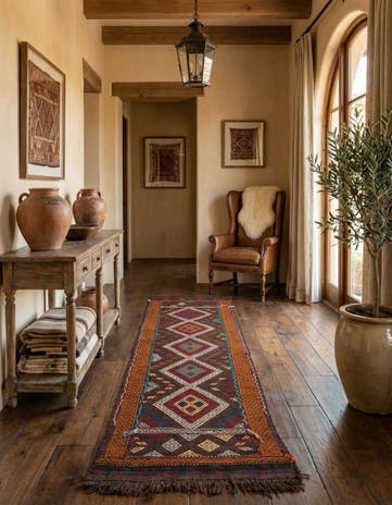 2' x 9' 9 Hand Knotted Kilim Fars Persian Wool Runner Rug