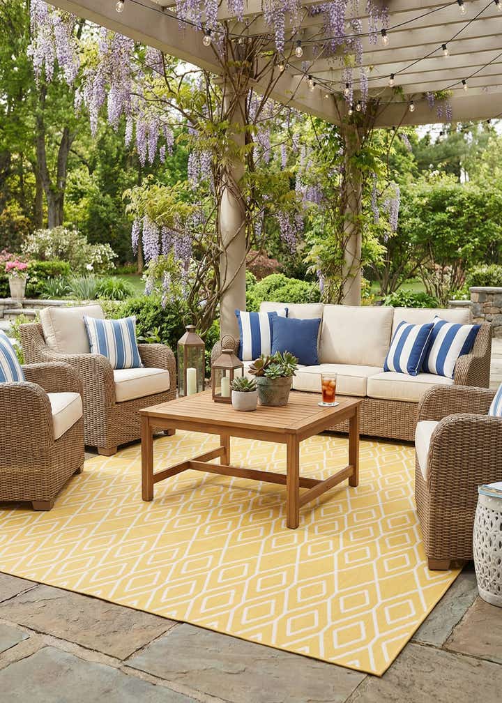 9' x 12' Easy-Clean Jill Zarin Turks and Caicos Indoor / Outdoor Rug