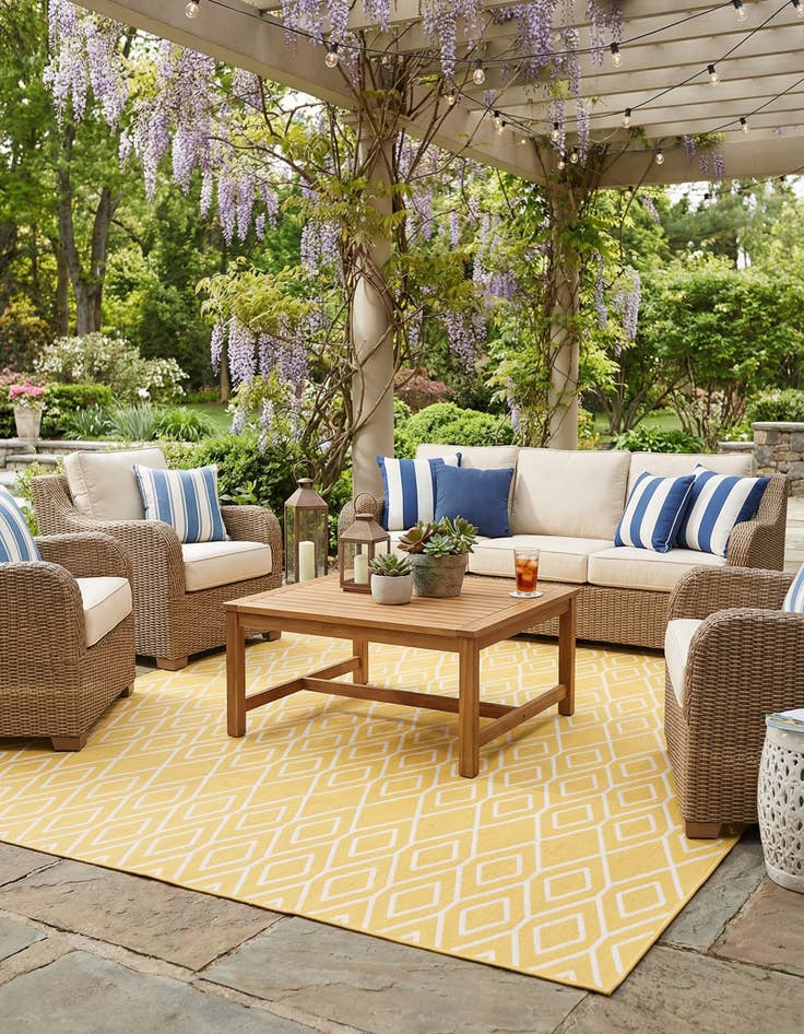 Detail image of 9' x 12' Easy-Clean Jill Zarin Turks and Caicos Indoor / Outdoor Rug
