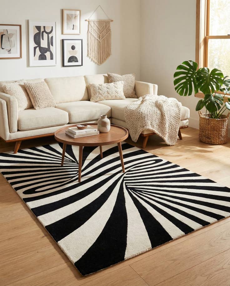 Detail image of 5' 1 x 8' Vortex Wool Rug