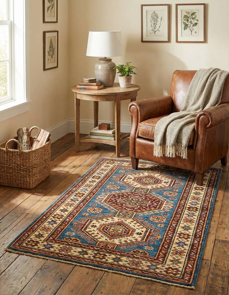 Detail image of 2' 8 x 4' 2  Hand Knotted Kazak Oriental Rug