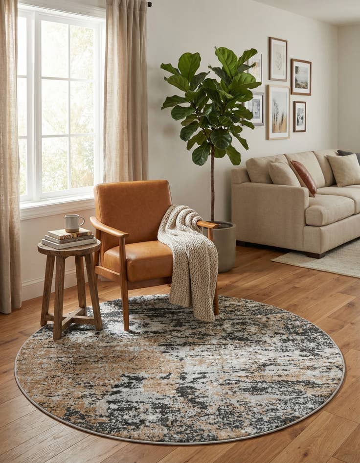 Detail image of  4' x 4' Leipzig Round Rug