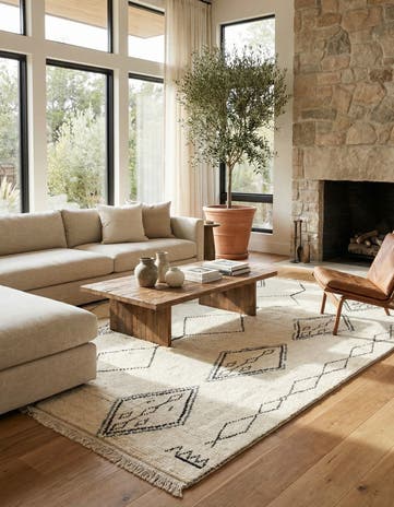 8' 3 x 11' Hand Knotted Moroccan Wool Rug