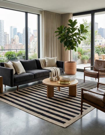 8' 5 x 9' 8 Hand Woven Kilim Modern Wool Rug