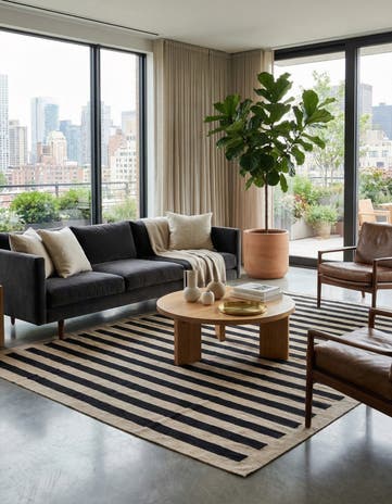 8' 5 x 9' 8 Hand Woven Kilim Modern Wool Rug
