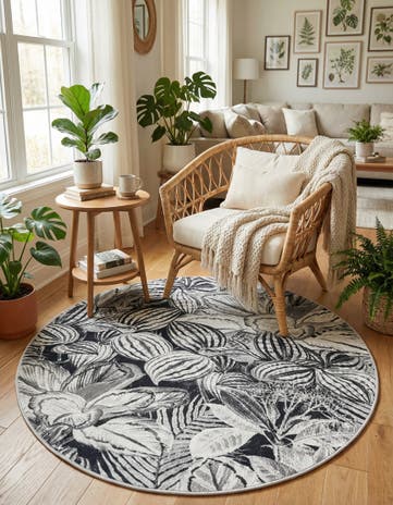 5' 3 x 5' 3 Blossom Round Rug