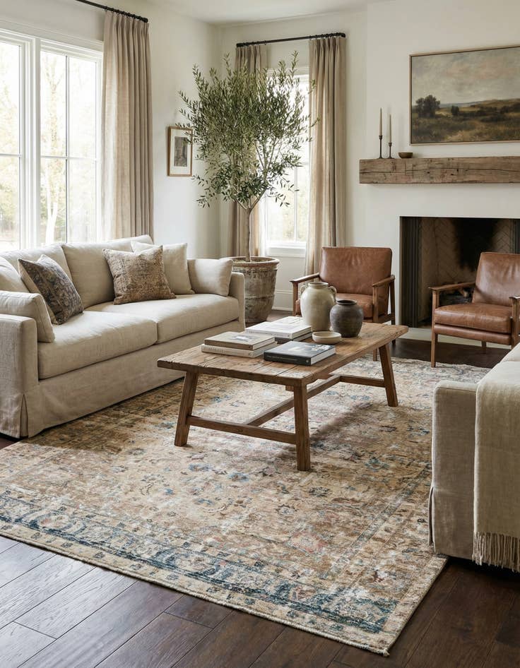 Detail image of  8' x 10' 5  Hand Knotted Ultra Vintage Persian Wool Rug