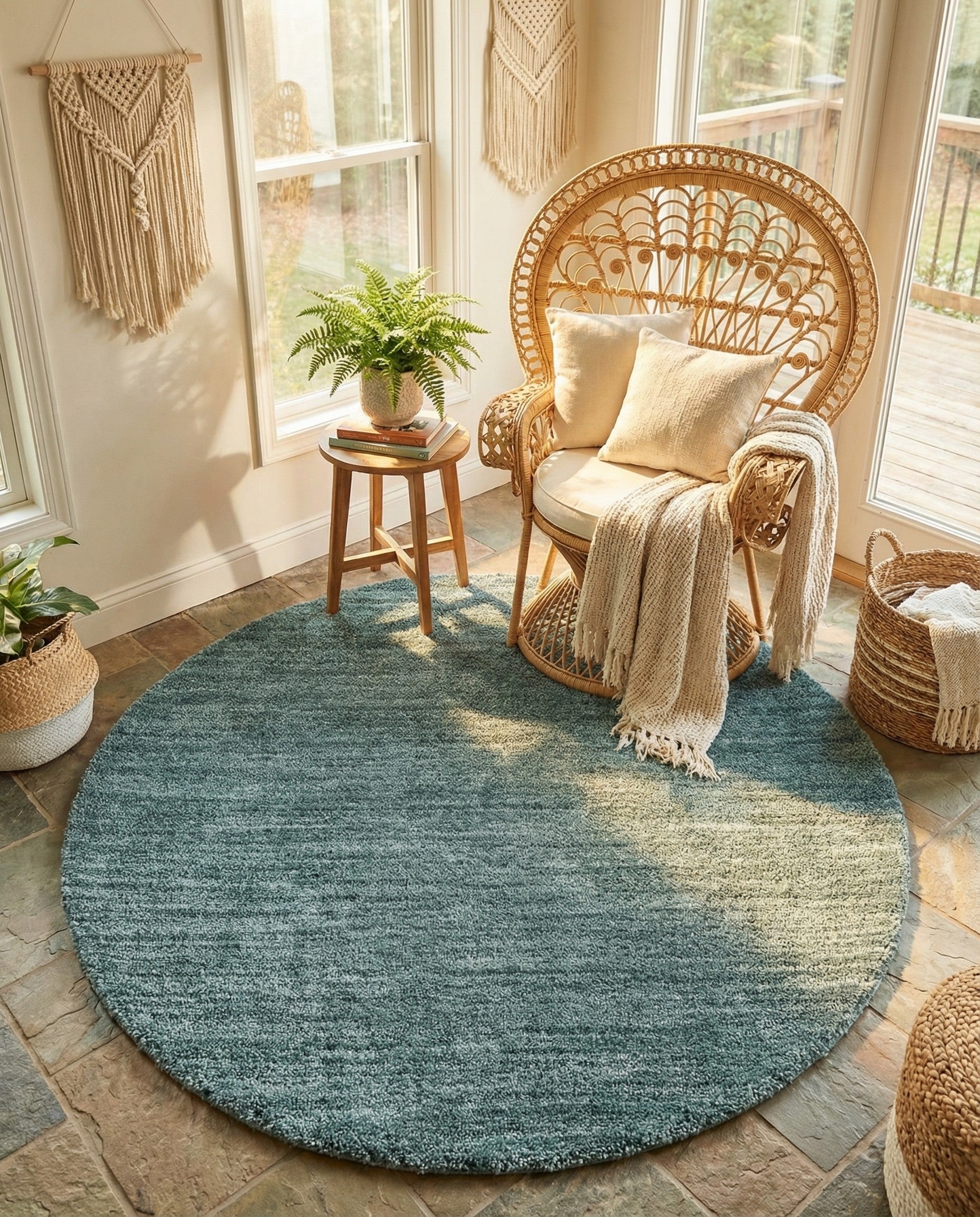 7' x 7' Jill Zarin Shaggy Chic Round Rug