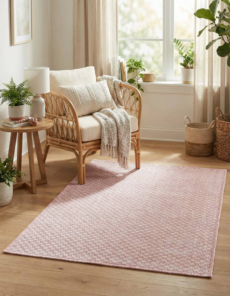 Detail image of 2' x 3'  Washable Solid Indoor / Outdoor Rug