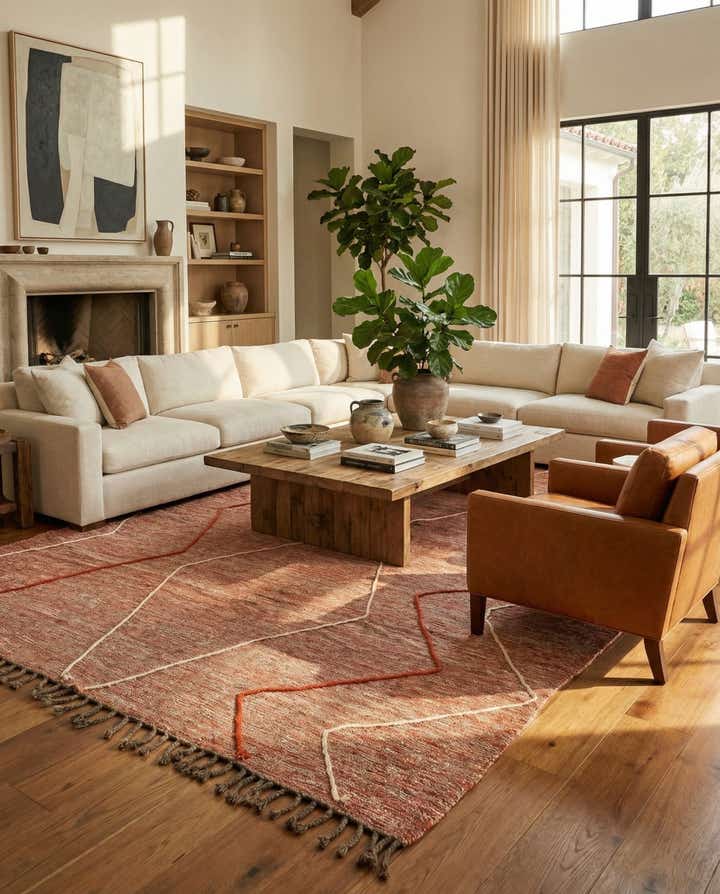 9' x 12' 2 Hand Knotted Moroccan Wool Rug