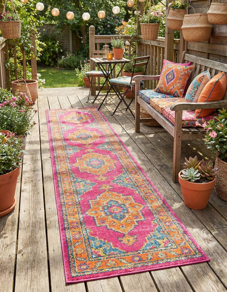 Detail image of 2' x 10'  Washable Aruba Indoor / Outdoor Runner Rug