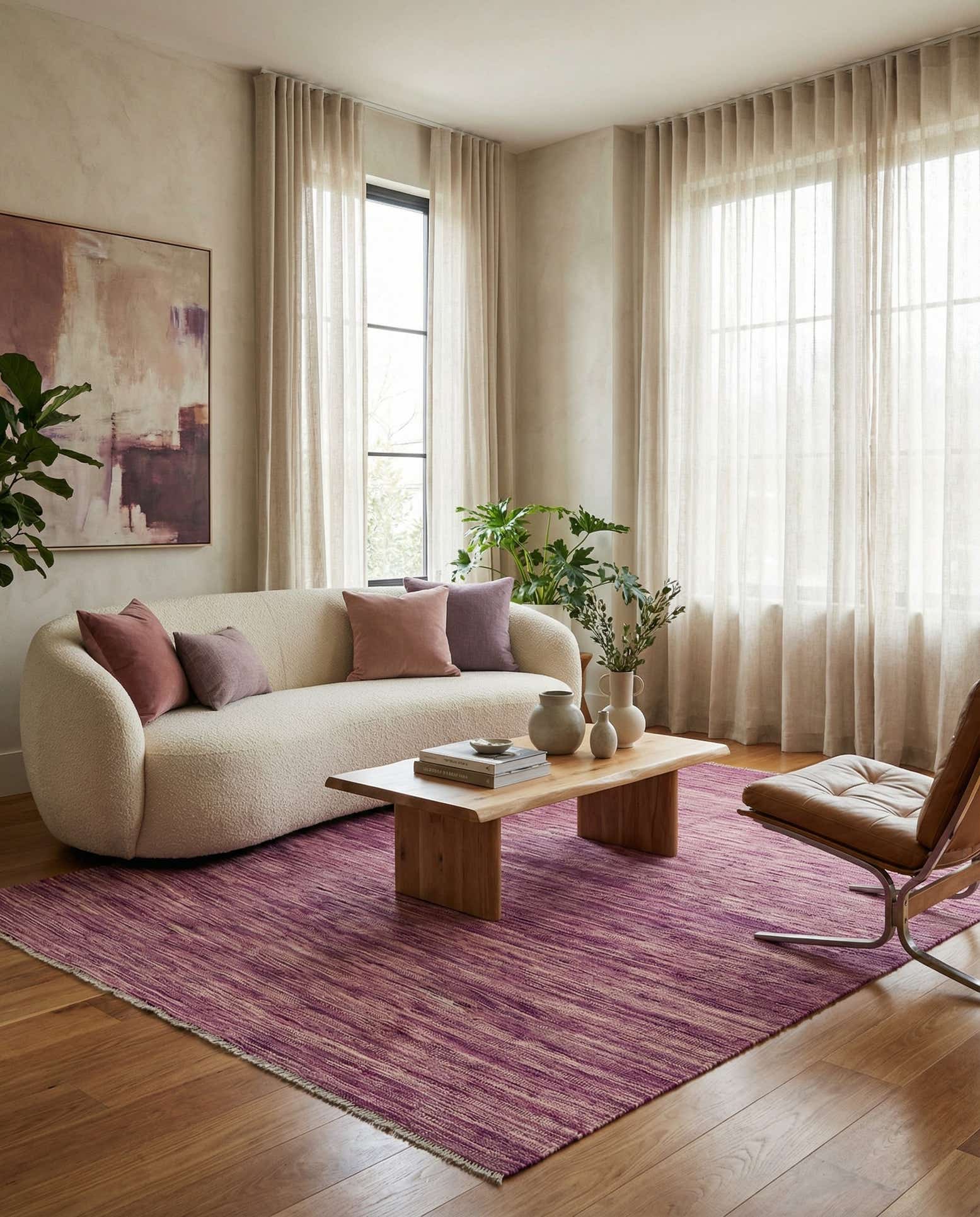 5' 7 x 8' Hand Woven Kilim Modern Wool Rug