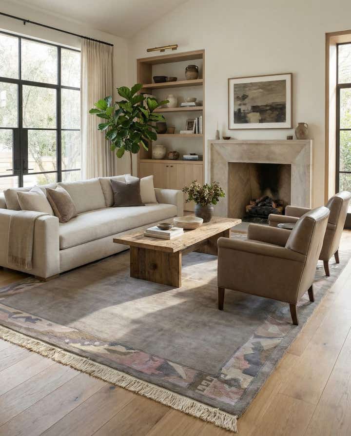 8' x 11' 2 Hand Knotted Nepal Wool Rug