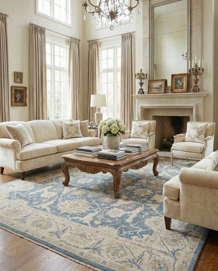 9' 2 x 12' 2 Hand Knotted Oushak Rug