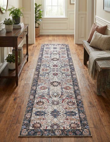 2' 7 x 12' Washable Timeless Runner Rug