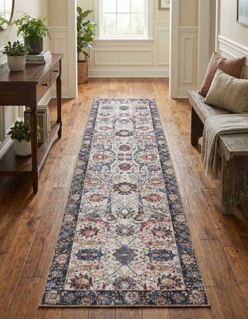 2' 7 x 12' Washable Timeless Runner Rug