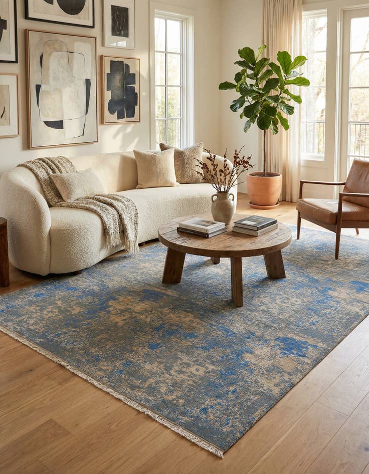 Detail image of 5' 7 x 8' 10  Hand Knotted Ultra Vintage Persian Wool Rug