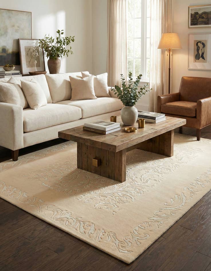 Detail image of 5' 8 x 7' 10  Hand Knotted Darya Rug