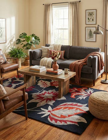 5' 1 x 8' Agra Wool Rug
