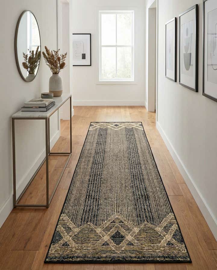 2' 7 x 10' Easy-Clean Modern Indoor / Outdoor Runner Rug