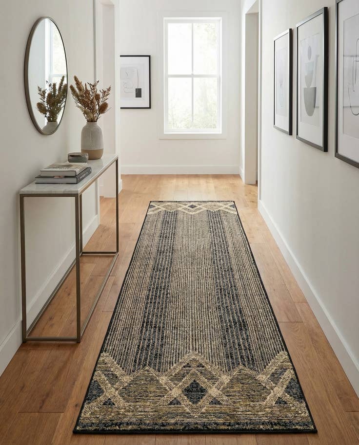 Detail image of 2' 7 x 10' Easy-Clean Modern Indoor / Outdoor Runner Rug